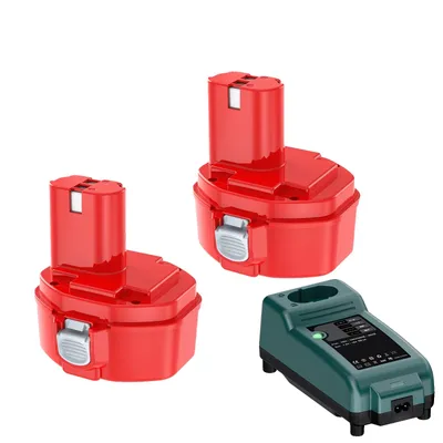 Zdjęcie produktu dla Akumulator zamienny Makita, 2x 4000 mAh lub 2x 3500 mAh, 14,4 V Ni-MH, 2x ładowarka 3,5 Ah