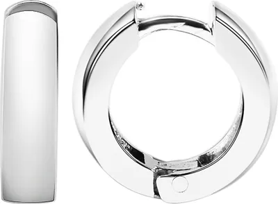 Produktbild von 925/- Echt Silber Klapp-Creolen "Tijana", 925/rhodiniert