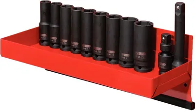Produktbild von KS TOOLS 1/2" Sechskant-Kraft-Stecknuss-Satz lang 13tlg. - 515.0612