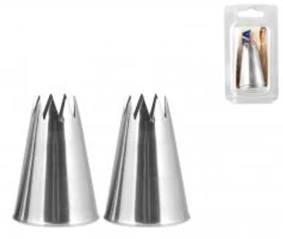 Immagine prodotto di PIAZZA Set 2 Cornetti Inox Stella mm16