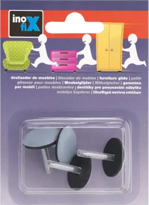 Image de Patins Glissx4 Meuble Diam22 Gris - Inofix