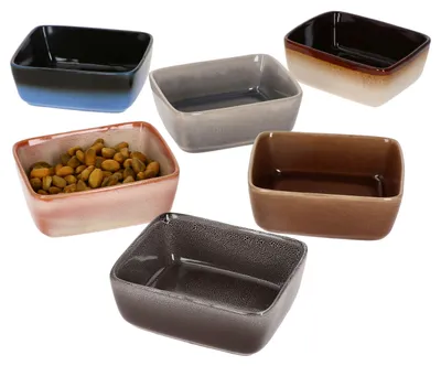 Produktbild von Earth 6er Set Snack- & Dip-Schälchen eckig Ø12cm 100ml Dessert-Schale Bowl
