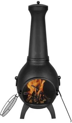 Produktbild von Terrassenofen Außenkamin - Gartenkamin Aztekenofen - Feuerstelle 43x42x112mm - Robuster Ofen für den Außenbereich