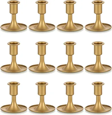 Produktbild von Goldene Kerzenhalter Tafelmitte Dekoration für Hochzeit und Weihnachten