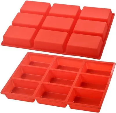 Image de Mini-four en silicone pour 9 mini-pains - 2 pièces
