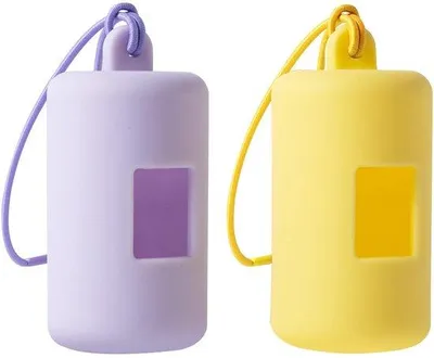 Productafbeelding van Ibenzoa® Hondenpoepzakhouder – draagbaar en waterdicht, set van 2 met elastische bevestigingslus, geschikt voor verschillende zakformaten