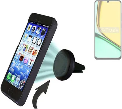 Produktbild von K-S-Trade kompatibel mit Realme Note 60 Auto Handy Halterung KFZ Halter Lüftungsgitterhalterung Air Vent mount Smartphone Halter