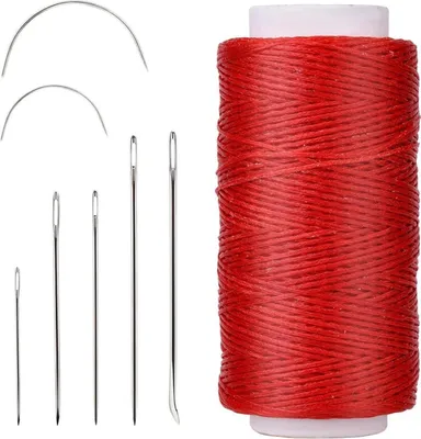 Produktbild von Namner Leder Faden Set 150D 150 m Rot mit Nähnadeln