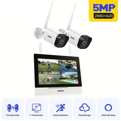 Productafbeelding van Beveiligingscamera Set - Camerabewaking - Bewakingscamera Set - CCTV Camerasysteem - Wifi Beveiligingscamera