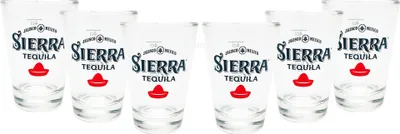 Produktbild von Sierra Tequila Shotglas Lead the Party Glas Gläser 2 cl geeicht - 6er Set