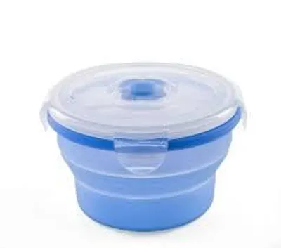 Produktbild von Faltbare Silikon-Schüssel, 540 ml, blau