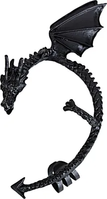 Produktbild von 1 Stück Ohrmanschette in Drachenform, übertrieben, Hip-Hop, Gothic, Punk, ohne Piercing, Clip, Wickelknorpel, Ohrring, Modeaccessoire