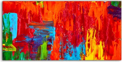 Produktbild von Coloray Acrylbild 140x70 Wandbild Acrylbilder kunst Malerei abstrakte bunte Aquarell