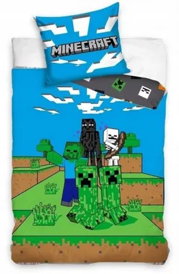 Produktbild von Carbotex Minecraft Bettwäsche 140x200 cm Motiv Creeper