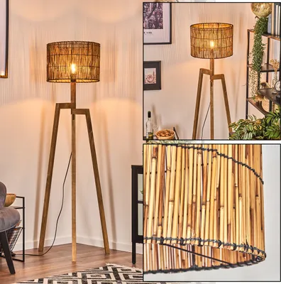 Produktbild von Obenetto Stehlampe aus Holz/Metall/Bambus in Natur/Schwarz