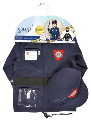 Imagen del producto de Souza! Disfraz infantil de policía, para niños de 4 a 7 años, talla 110-122 cm