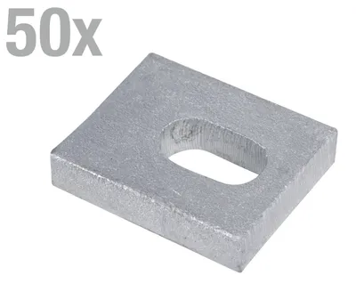 Image de Alberts 823245 : Rondelle en U pour ancrages, galvanisée, 50 x 40 mm, lot de 50