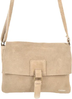 Productafbeelding van Giuliano Suede schoudertas Ismay - Suede - Dames - Italy - Taupe