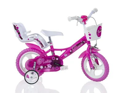 Obrázok produktu pre F.lli Schiano Sch Roses 12" - Bicykel Pre Dievčatá (3-5 Rokov), Kolesá 12", Oceľový Rám, S Doplnkami - Ružová Farba