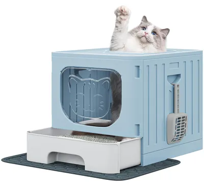 Image de YITAHOME : Litière pour chat avec couvercle, grande, modèle fermé