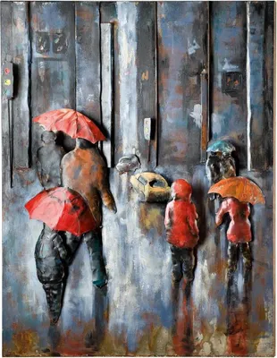Produktbild von Gilde Metall Bild Rainy Traffic 38641 120 x 80 cm