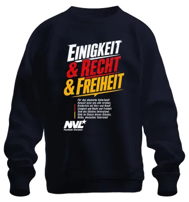 Productafbeelding van Einigkeit Recht Freiheit Deutschland - Statement sweater/trui, marineblauw, maat L