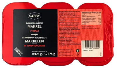 Produktbild von Saeby Makrelenfilets Tomate 3 x 125g
