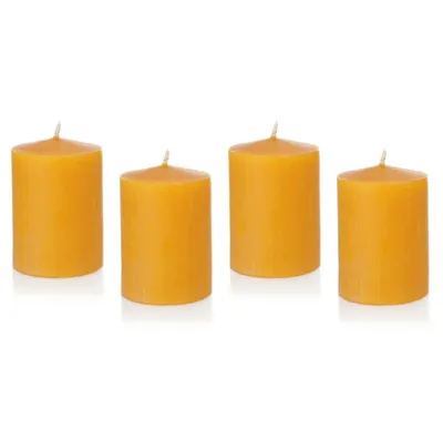 Produktbild von 100% Bienenwachskerzen Natur 100 x 80 mm, 4 Stück