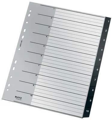 Obrázok produktu pre Leitz 1208-00-00 1208 Zakladač Recycle - 1-10, A4 extra široký, PP, 10 listov, čierny