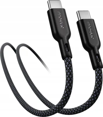 Produktbild von Innostyle PowerFlex USB-C rychlonabíjecí kabel 60W 2m Kevlar, Černý pro iPhone a Samsung