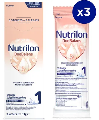 Produktbild von Nutrilon Duobalans 1 Säuglingsnahrung 0-6 Monate, 69 g Pulver, ausgewogen