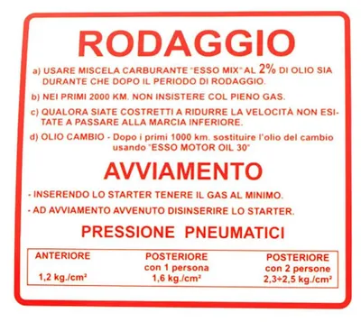Produktbild von Rms Classic Piaggio Vespa 50-90-125cc 610170m002 142721050 Emblem Weiß Weiß One Size