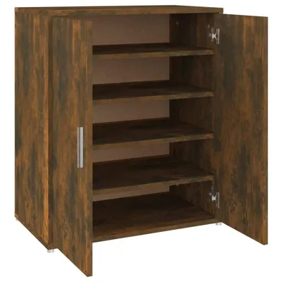 Obrázok produktu pre vidaXL Skriňa na topánky z dymového duba 60x35x70 cm odvodený výrobok z dreva