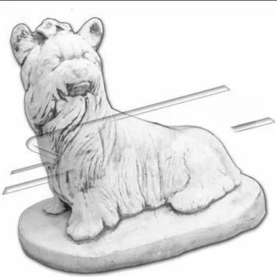Produktbild von Garten Deko Hund Statue Skulptur Figuren Skulpturen Designer Figur Statuen 163