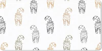 Produktbild von MuchoWow® Mauspad Mousepad Muster - Kätzchen - Katze - Pastell - Mädchen - Kinder - Kind 60x30 cm - Mousepads - Maus Mat - Pad - Mausunterlage - Nachhaltig