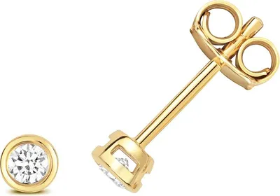 Produktbild von Funkelndes Feuer 18 Karat (750) Gold Damen - Diamant Paar Ohrstecker Brillant-Schliff 0.15 Karat H - SI2; TRS3466718KY