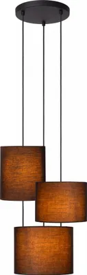 Obrázek produktu pro Stínidlo závěsné lampy černé se zlatým vnitřkem MAYA 3xE27 40W Lucide