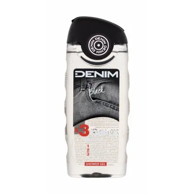 Produktbild von Denim Black 250ml, Duschgel, 250 ml, Männer, Körper, normale Haut, Patschuli, Sandelholz