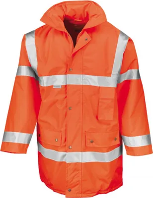 Produktbild von Result R018X | Safety Arbeits Sicherheits Jacke | ISO EN20471:2013 - Farbe: Fluorescent Orange - Größe: S