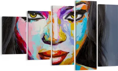 Produktbild von Bild auf Leinwand - Leinwandbild - Mädchen Gesicht - 100x60cm - Wand Bild - Wanddeko - Wandbilder - Leinwanddruck - Bilder - Kunstdruck - Wanddekoration - Leinwand bilder - Wandkunst - EG100x60-3447