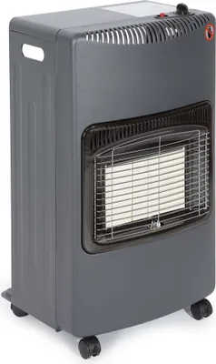 Zdjęcie produktu dla Mobilna nagrzewnica gazowa Wiltec 4,2 kW, promiennik gazowy 42 x 45 x 75,7 cm, wnętrze promiennika z zabezpieczeniem przed przechyleniem, ODS i kółka, nagrzewnica gazowa kompatybilna z butlą gazową 13 kg