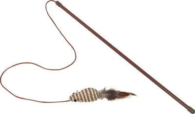 Produktbild von NOBBY Angel mit Rasselmaus und Federn, beige/braun, 7 cm