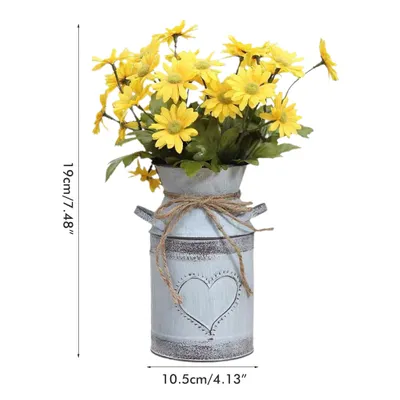 Produktbild von Blumentopf aus Eisen im Landhausstil für Sukkulenten, 10x19x10.5cm