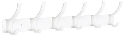 Image de 1 porte-manteau mural avec 12 crochets, porte-manteau mural pour chambre, salle de bains, cuisine, crochets pour manteaux, chapeaux et serviettes (blanc)