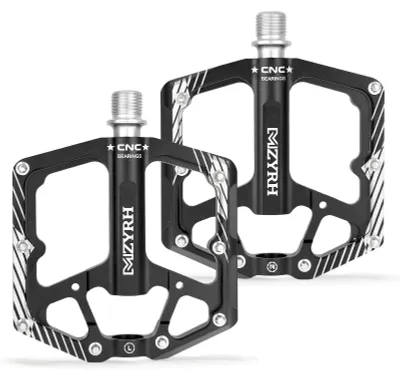Imagen del producto de Pedales de bicicleta, aleación de aluminio, 9/16 pulgadas, con 3 rodamientos, para bicicleta de montaña y bicicleta de carretera
