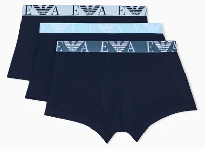 Obrázok produktu pre Emporio Armani, pánske spodné nohavice (3-dielové balenie), farba: modrá/modrá/modrá, veľkosť: L