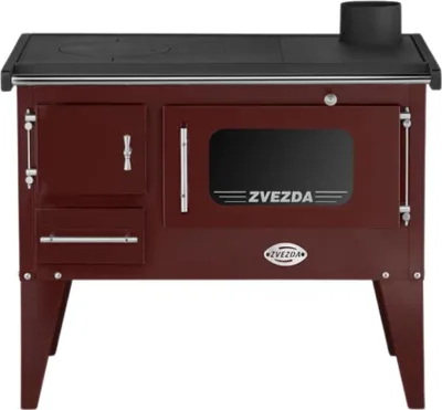 Produktbild von Küchenofen / Küchenhexe mit Backofen und Kochplatte Zvezda, Modell Narodna E Braun, Beine, Leistung 6.1 kW