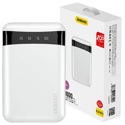 Produktbild von Dudao Tragbare Powerbank Usb 10000Mah Weiss (K3Pro Mini)