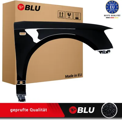 Image de BLU Aile Compatible avec Audi A3 8P II-generation LZ9W Droite Schwarz EbonySchwarz | 2003-2008 | Avant | Peint| Prêt à Monter | Galvanisé