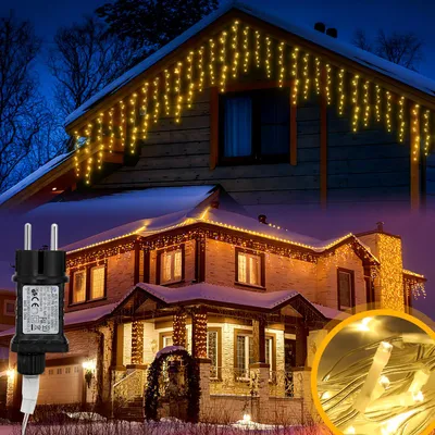 Zdjęcie produktu dla ISOISL 400 LED, lampki choinkowe, 10 metrów, ciepła biel, 8 efektów świetlnych z funkcją pamięci, dekoracje świąteczne do okien i na imprezy